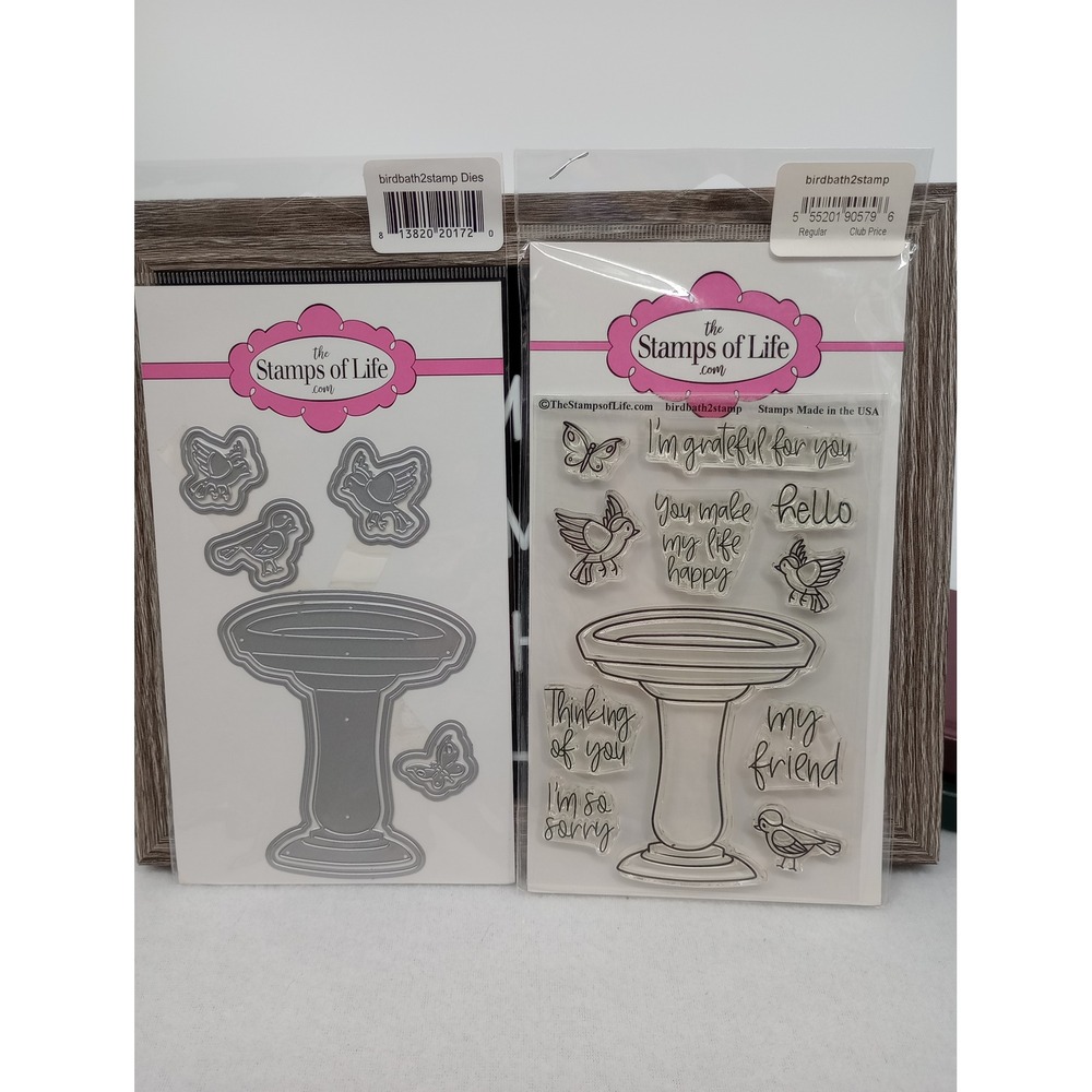 The Stamps of Life Birdbath2stamp Stamp and Die Set Birds